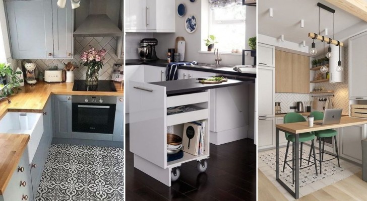 8 interessante ontwerpoplossingen om de ruimte in kleine keukens te optimaliseren