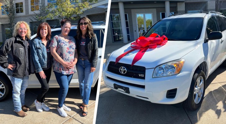 Single mother cannot afford to buy a car: a humanitarian association surprises her by buying her one