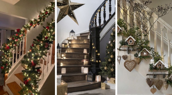 Décorations de Noel : 9 idées créatives pour décorer magnifiquement les escaliers