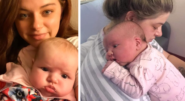 Woman gives birth to a baby so "big" that she looks like a 6-month-old child