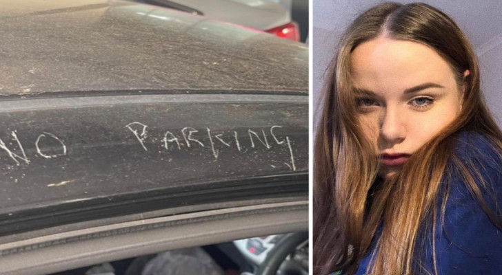 Sie ritzen die Worte "Parken verboten" auf ihr Auto: Sie randaliert 
