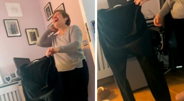 Elle étend son linge à l'extérieur et trouve son pantalon gelé le lendemain matin : elle ne peut s'empêcher de rire (+VIDEO)