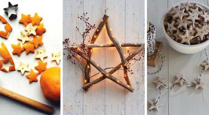 10 spunti creativi per realizzare fantastiche decorazioni natalizie a forma di stella