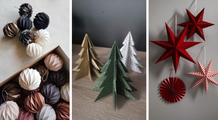 Origami di Natale: 8 incredibili decorazioni realizzate piegando la carta
