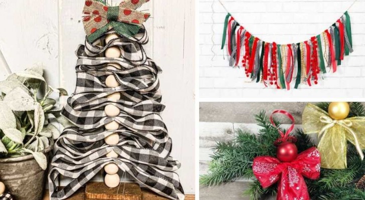 8 irresistibili decorazioni di Natale da realizzare con i nastri