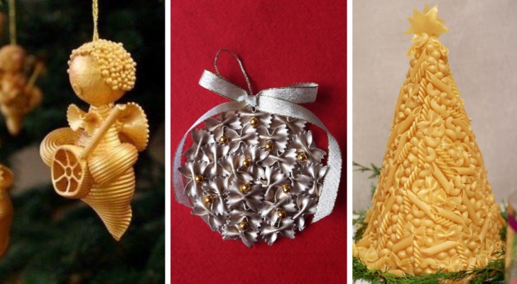 9 zeer originele kerstversieringen om met ongekookte pasta te maken 