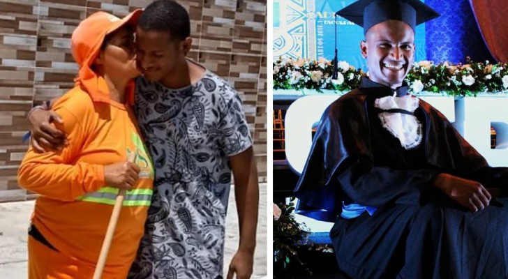 Young man graduated and dedicated his success to his mother, a garbage collector: 
