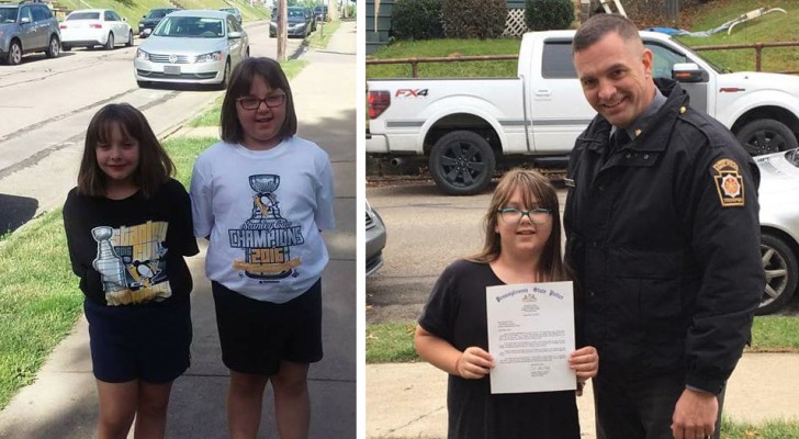 Young girl forgets her money and a policeman buys her snack for her: she sends him a letter and $10 to thank him