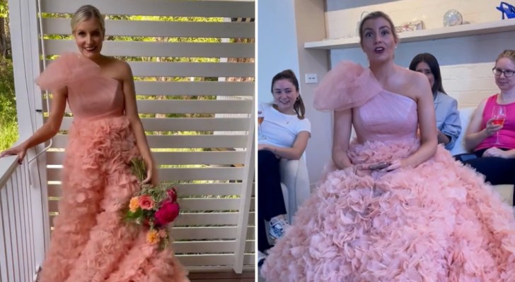 Sie zeigt ihr Hochzeitskleid in den sozialen Medien und wird dafür heftig kritisiert: 