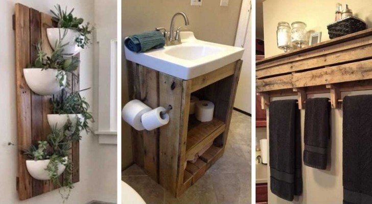 Att möblera badrummet med lastpallar: 12 idéer för att ge en rustik känsla genom att spendera lite