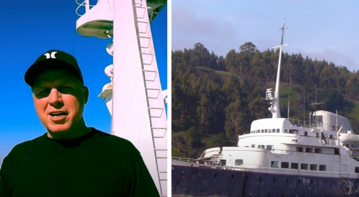 Ele compra um velho navio de cruzeiro depois de ver um anúncio online: agora ele mora lá