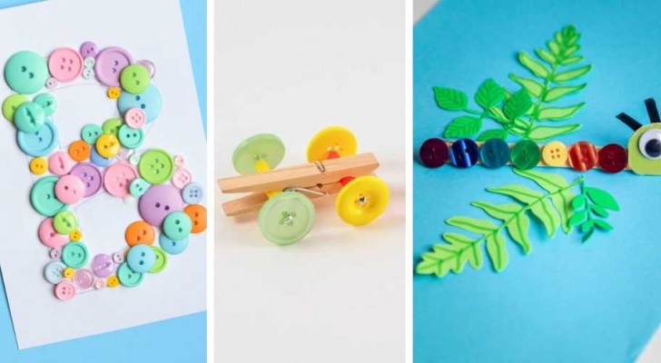 7 schattige werkjes om met kinderen te doen door creatief knopen te recyclen