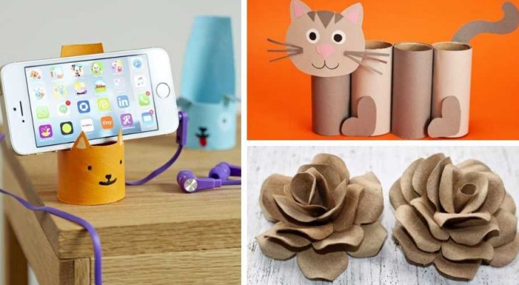 9 lustige Ideen, um Toilettenpapierrollen in kreative Objekte zu verwandeln