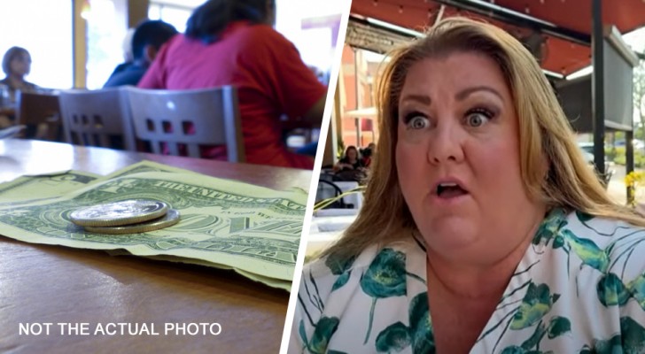 Ett par lämnar mycket pengar i dricks till en servitris och hon brister ut i tårar och blir mållös (+VIDEO)