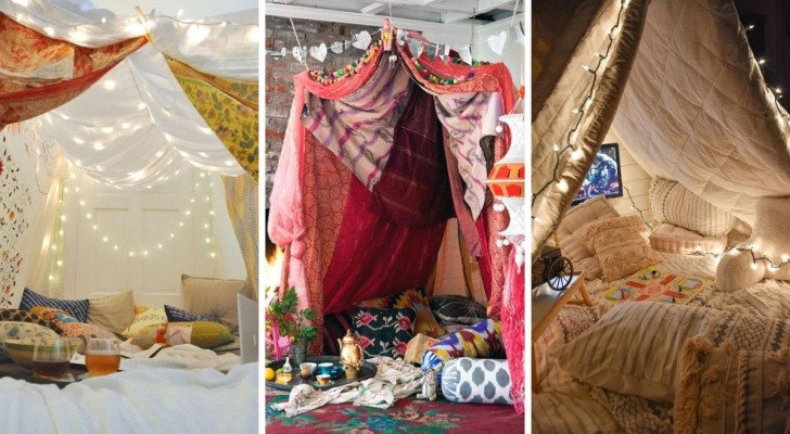 La tente dans le salon : utilisez des draps et des couvertures pour rendre une simple soirée en famille magique