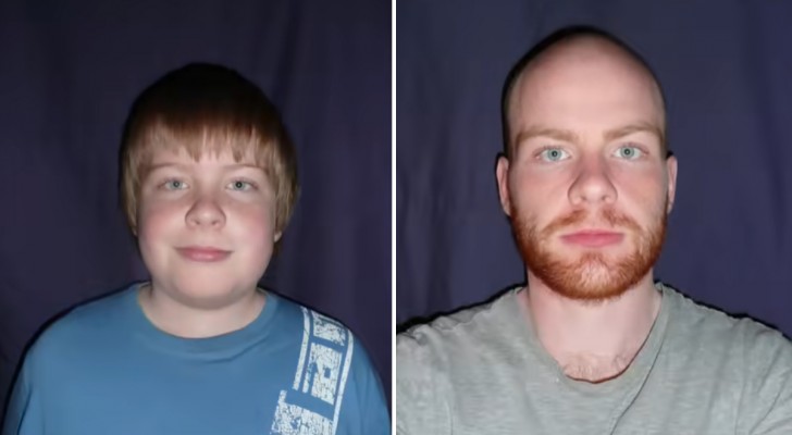 Han tar en selfie om dagen i 15 år och skapar en spännande video av sin fysiska utveckling