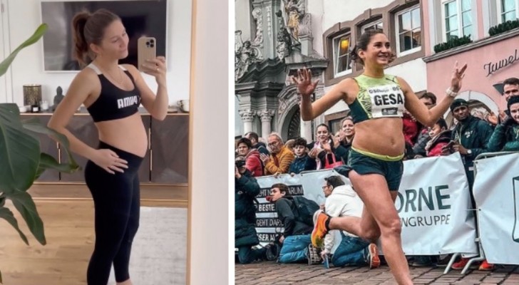Donna criticata per aver corso una maratona di 5 km durante il quinto mese di gravidanza