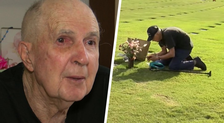 93-jarige neemt 3 bussen om 6 dagen per week het graf van zijn vrouw te bezoeken (+VIDEO)
