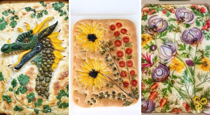 7 exemples de " focaccia art " splendides : quand le pain devient un tableau incroyable