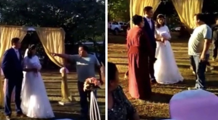 Er unterbricht eine Hochzeit und beschuldigt den Bräutigam: 