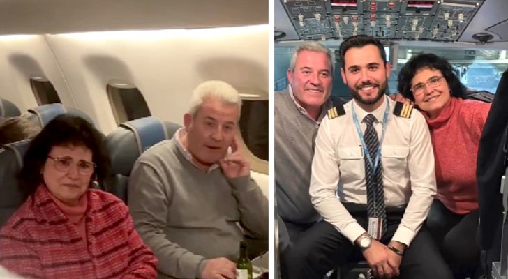 Pilot dedicates a message to his parents during a flight: 