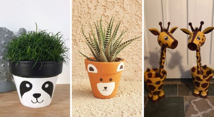 10 idées simples pour transformer vos pots en terre cuite en d'adorables animaux 