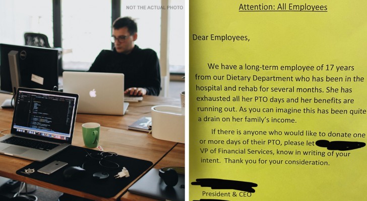 Arbeitgeber bittet die Angestellten darum, auf ihren Urlaub zu verzichten, um einer Kollegin in Not zu helfen