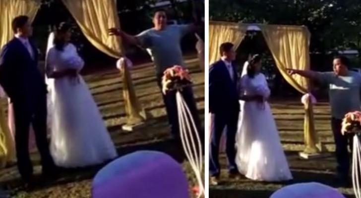 Man interrupts a wedding and verbally attacks the groom: 