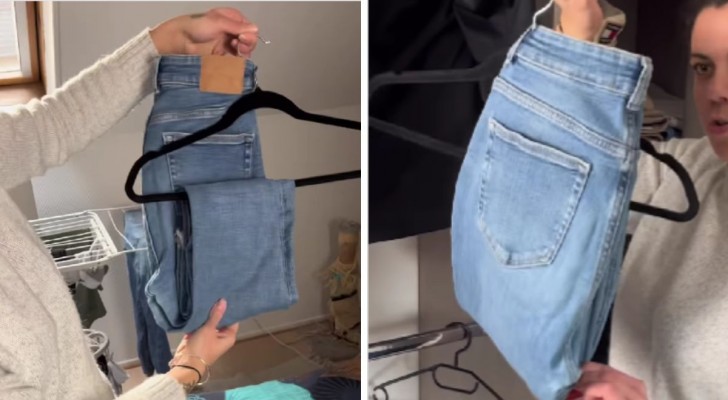 Schluss mit dem Durcheinander zwischen Jeans und Hosen: Es gibt eine einfache Möglichkeit, sie mit Kleiderbügeln zu ordnen