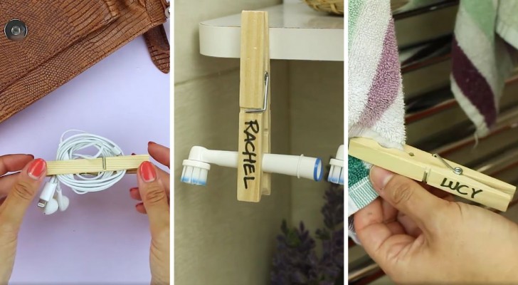 9 façons géniales alternatives d’utiliser des pinces à linge en bois dans la maison