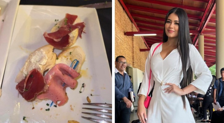 På sociala medier kritiserar en influencer maträtten som kocken serverade henne
