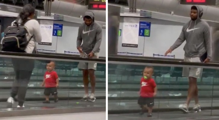 Vater erfindet genialen Trick, um seinen Sohn vor dem Einsteigen ins Flugzeug müde zu machen