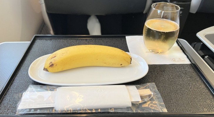 Passagier vraagt tijdens een vlucht om een ​​veganistische maaltijd: hij krijgt alleen een banaan