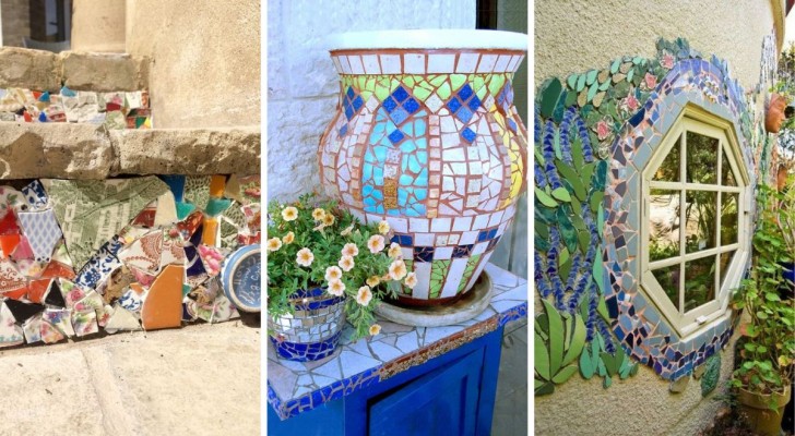 Keramiksplitter? Verwenden Sie sie, um das ganze Haus mit tollen DIY-Mosaiken zu dekorieren
