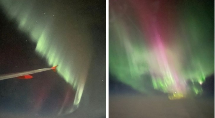 Pilota cambia la rotta del volo per mostrare ai passeggeri l'aurora boreale