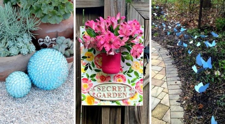 Niet alleen planten: 12 originele voorstellen om de tuin op te fleuren met DIY projecten