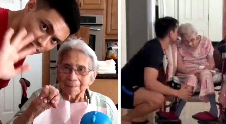Depuis 7 ans, il s'occupe de sa grand-mère de 96 ans pour ne pas la laisser seule dans une maison de retraite (+VIDEO)