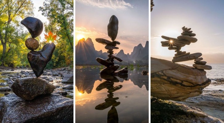 Des sculptures en pierre en équilibre parfait : laissez-vous enchanter par les merveilles d'un artiste de la nature 