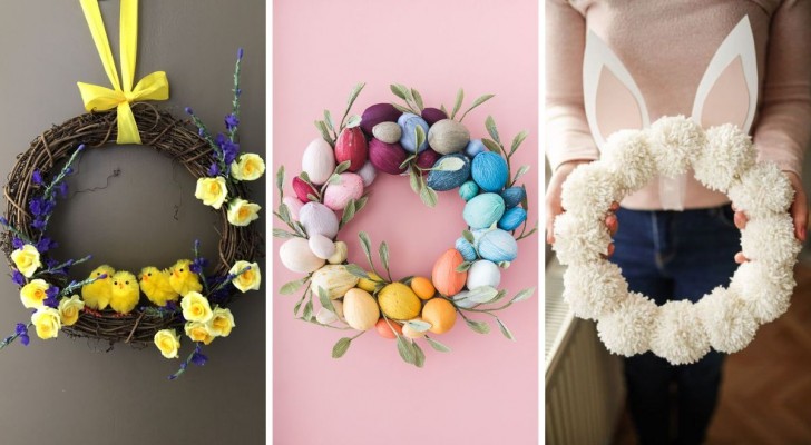 12 incantevoli ghirlande di Pasqua da cui trarre ispirazione per decorare la porta di casa