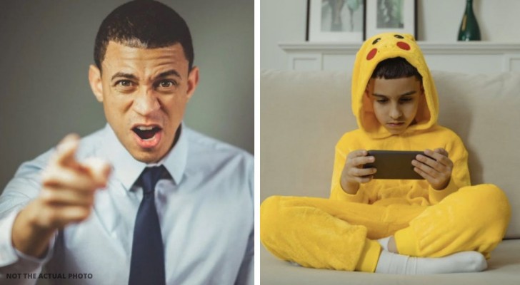 Pappan straffar sin son genom att låta honom att leka med sin smartphone 17 timmar i följd