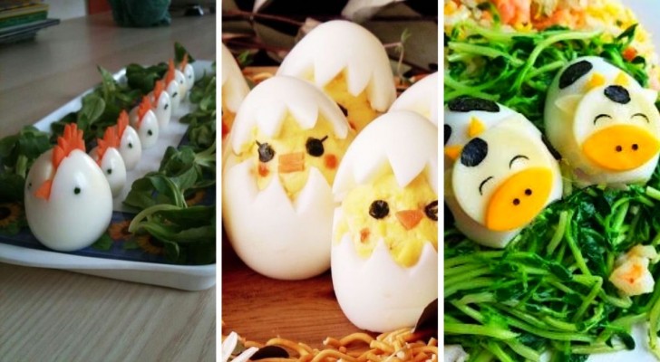 15 roliga idéer för att lägga upp kokta ägg på superscenografiska sätt 
