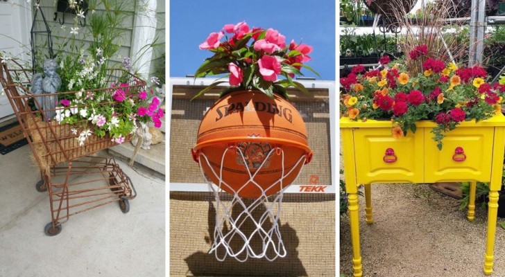 14 idées fantastiques pour des jardinières obtenues avec de brillants projets de recyclage