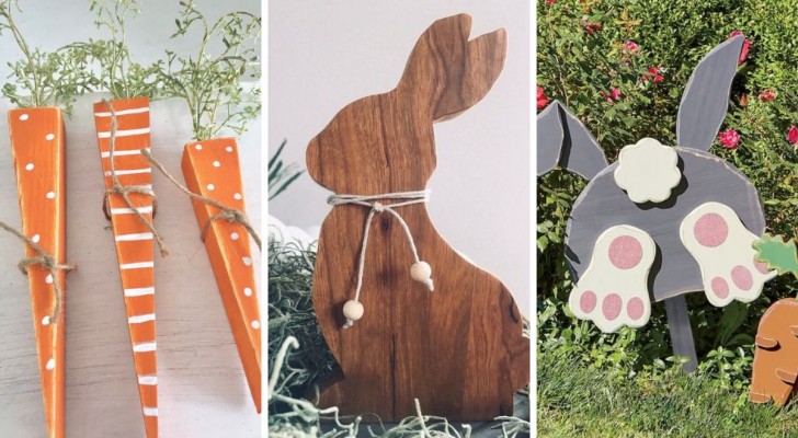 Paasknutselwerkjes met gerecycled hout: 11 creatieve ideeën voor het versieren van huis en tuin