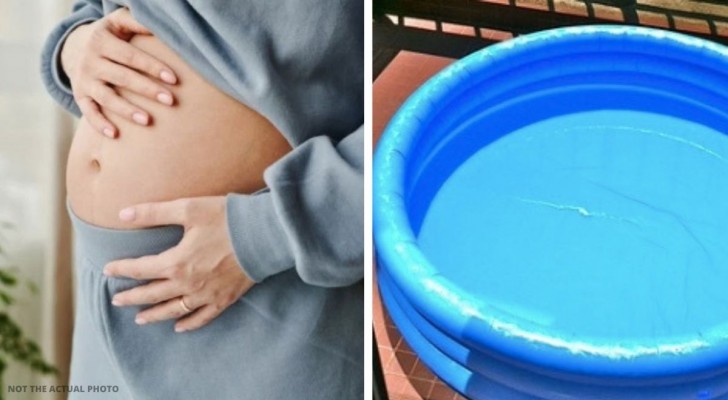 Ze bevalt in een opblaaszwembad in haar woonkamer: de baby weegt bijna 6 kilo