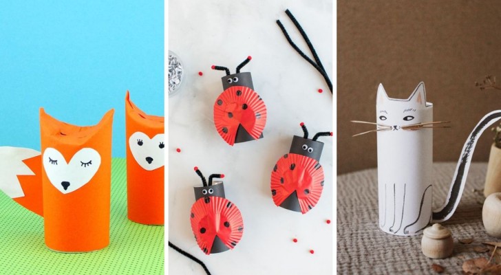 11 fantasiosi lavoretti per realizzare adorabili animaletti con i rotoli di carta igienica