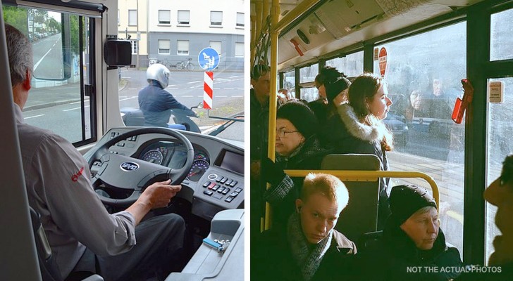 En busschaufför känner inte till vägen och tappar bort sig på sin första arbetsdag