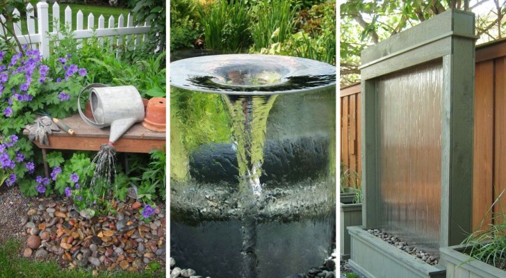 10 betoverende ideeën om de tuin te verrijken met prachtige fonteinen en waterpartijen
