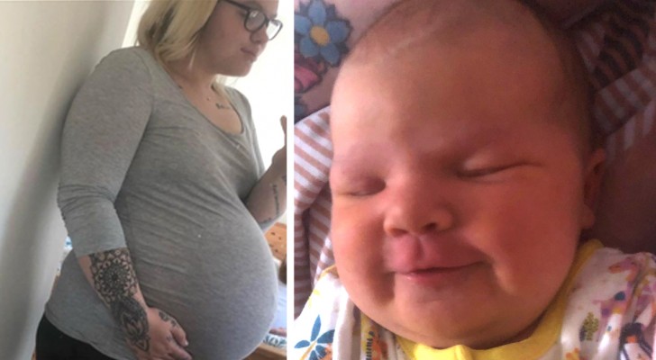 Ze bevalt van een enorme baby: "de verloskundigen vertelden me dat zijn hoofd zo groot is als een meloen"