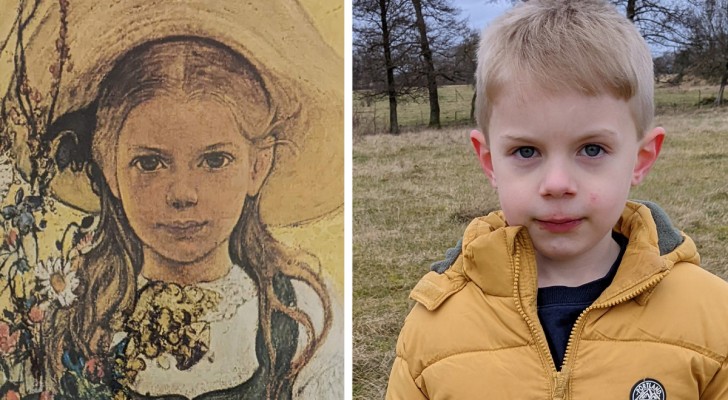 Une famille loue une chambre d'hôtel : à l'intérieur, ils trouvent un tableau de leur enfant