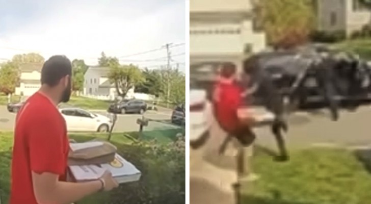 Repartidor de pizza se convierte en héroe después de ayudar a la policía a atrapar a un criminal (+ VIDEO)